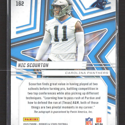2025 Panini Rookies & Stars Nic Scourton #162 RC Auto
