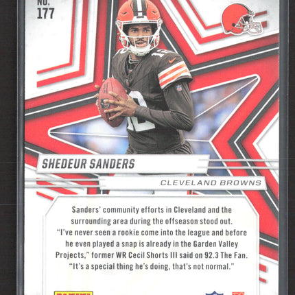 2025 Panini Rookies & Stars Shedeur Sanders #177 Orange RC 063/249