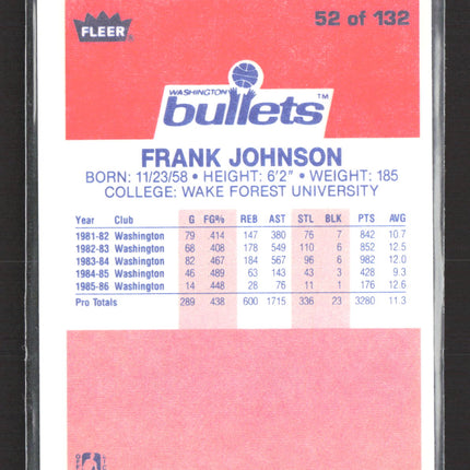 1986 Fleer Frank Johnson #52