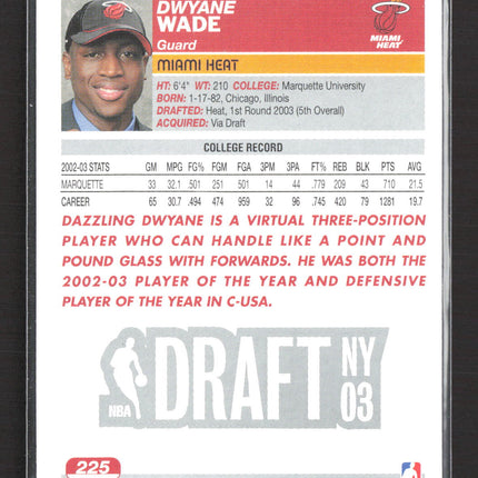 2003 Topps Dwyane Wade #225