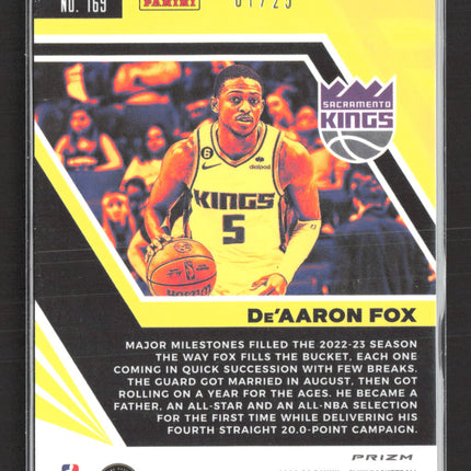 2023 Panini Flux Prizm De'Aaron Fox #169 07/25