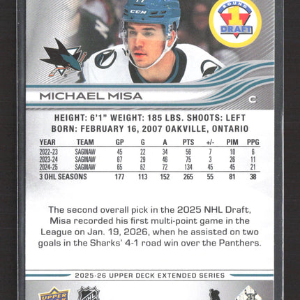 2026 Upper Deck Extended Series Michael Misa #750