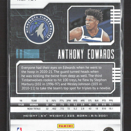 2020 Panini Chronicles Playbook Anthony Edwards #167 RC