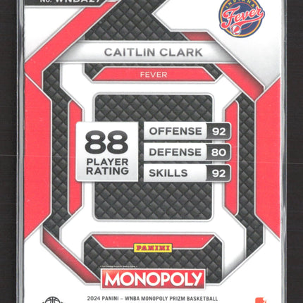 2024 Panini Prizm Monopoly Caitlin Clark #WNBA27 RC
