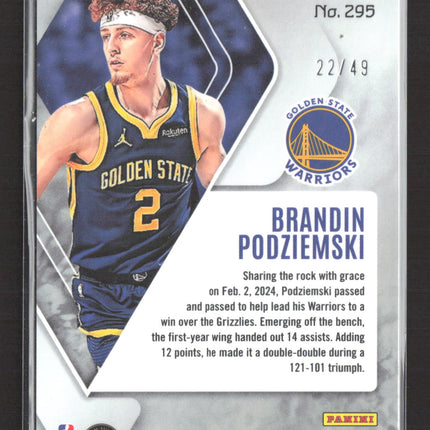 2023 Panini Phoenix Brandin Podziemski #295 22/49