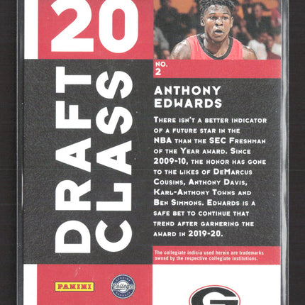 2020 Panini Contenders Draft Picks Draft Class Anthony Edwards #2