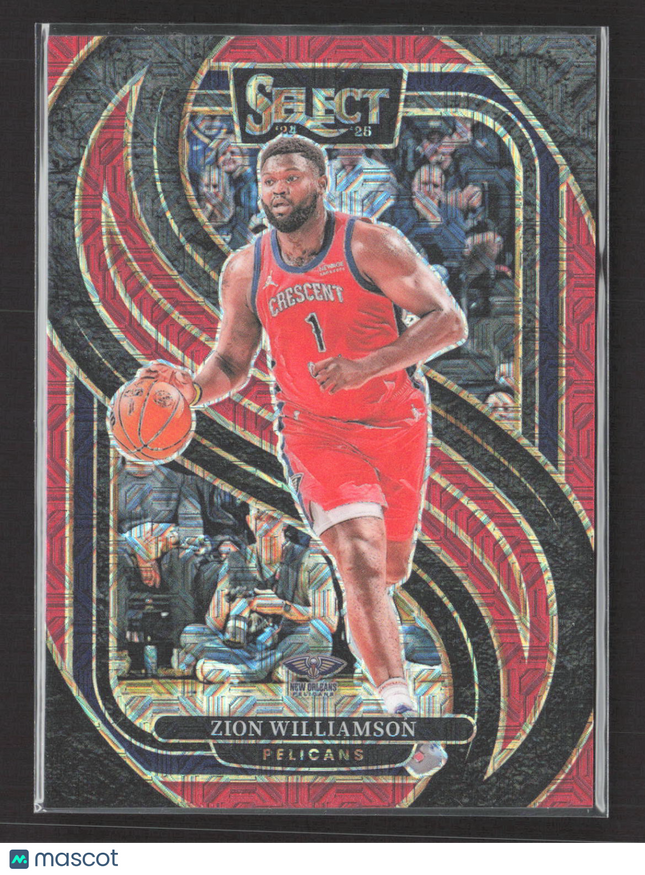 2025 Panini Select Prizm Zion Williamson #138 Premier Level Red 14/20