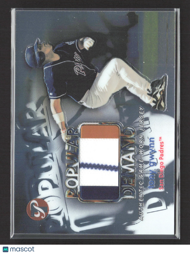 2002 Topps Pristine Popular Demand Tony Gwynn #PD-TG Game-Worn Jersey 0049/1000