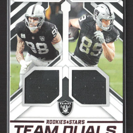 2025 Panini Rookies & Stars Team Duals Brock Bowers Maxx Crosby #TD-LV Jersey