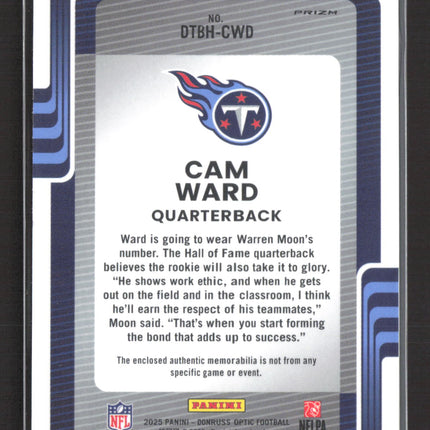 2025 Panini Donruss Optic Threads Prizm Cam Ward #DTBH-CWD Blue RC Jersey