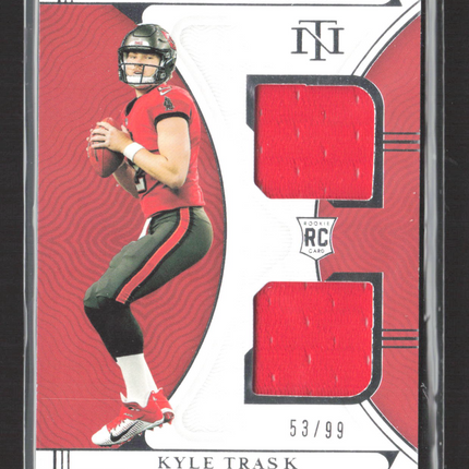 2022 Panini National Treasures Kyle Trask #RDM-9 53/99 RC Dual Jersey Patch