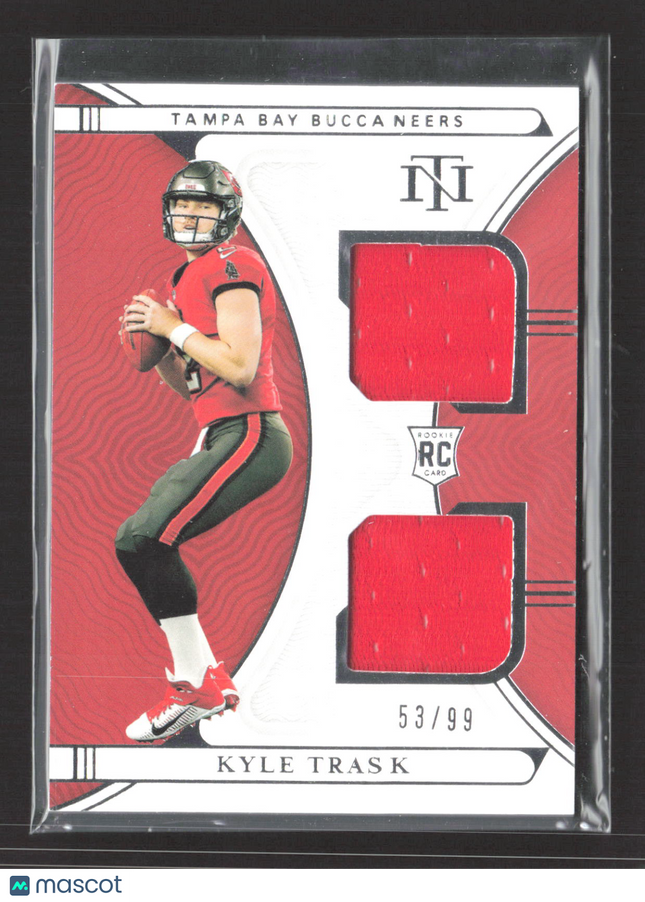 2022 Panini National Treasures Kyle Trask #RDM-9 53/99 RC Dual Jersey Patch