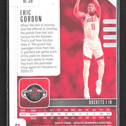 2021 Panini Absolute Memorabilia Eric Gordon #38 Green /5