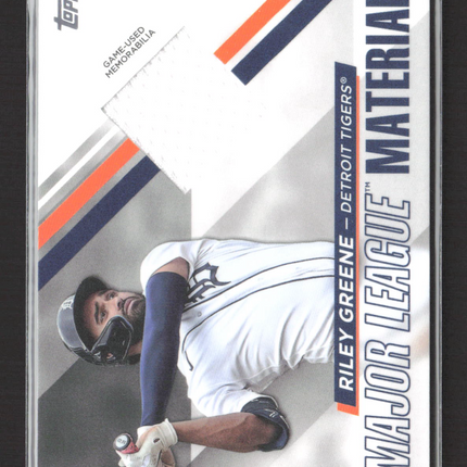 2024 Topps Major League Material Riley Greene #MLM-RG Game-Used Jersey