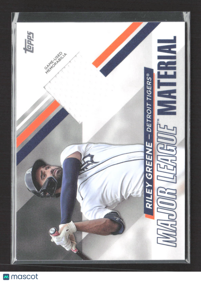 2024 Topps Major League Material Riley Greene #MLM-RG Game-Used Jersey