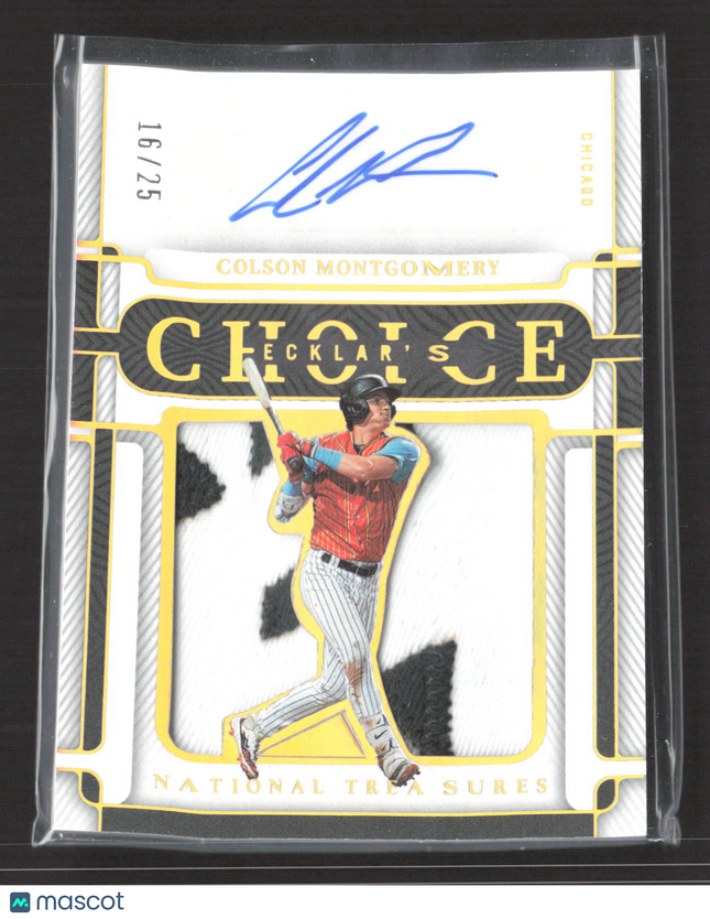 2023 National Treasures Ecklar's Choice Colson Montgomery 16/25 Patch Auto