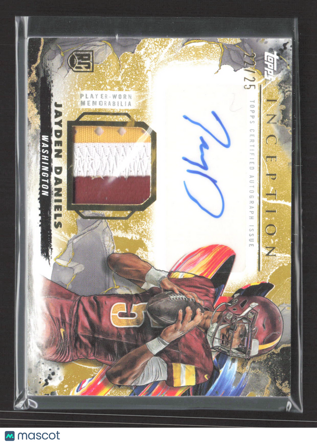 2024 Topps Inception Jayden Daniels #PPA-JD Gold Patch 22/25 RC Auto
