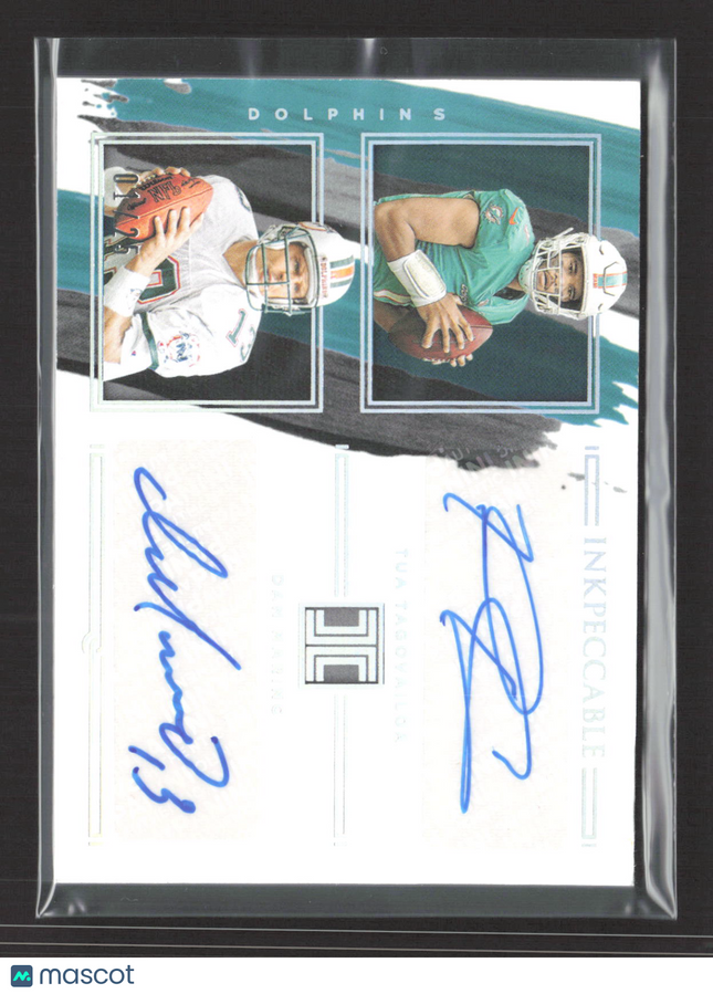 2021 Panini Impeccable Football Dan Marino Tua Tagovailoa #ID-MD Auto 1/25