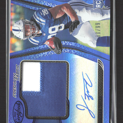 2020 Panini Certified Freshman Fabric Jonathan Taylor #218 Blue 98/99 Patch Auto