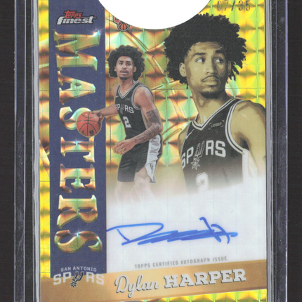 2026 Topps Finest Masters Dylan Harper #MA-DH Gold Refractor 07/35 Auto