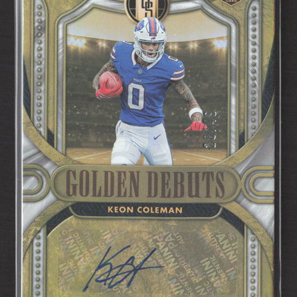 2024 Panini Gold Standard Golden Debuts Keon Coleman #GD-KCN RC Auto /49