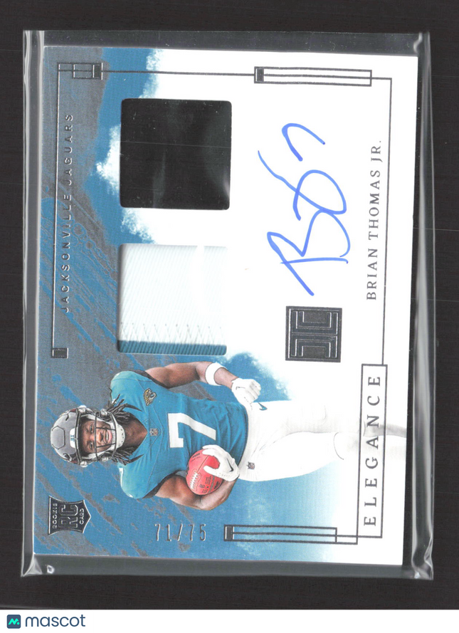 2024 Panini Impeccable Elegance Brian Thomas Jr. #RHP-BTJ Patch 71/75 RC Auto