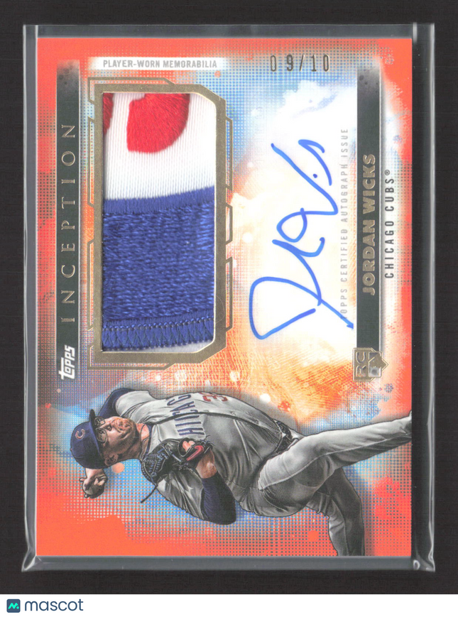 2024 Topps Inception Jordan Wicks #APC-JW 09/10 Patch RC Auto