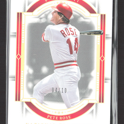 2024 Panini National Treasures Baseball Pete Rose #25 04/10 Gold