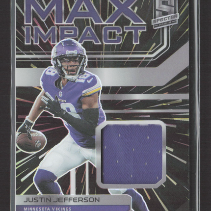 2022 Panini Spectra Football Max Impact Justin Jefferson #MI-JJE 21/75 Jersey