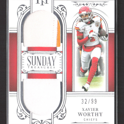 2026 Panini National Treasures Sunday Treasures Xavier Worthy #ST-XWY /99 Patch