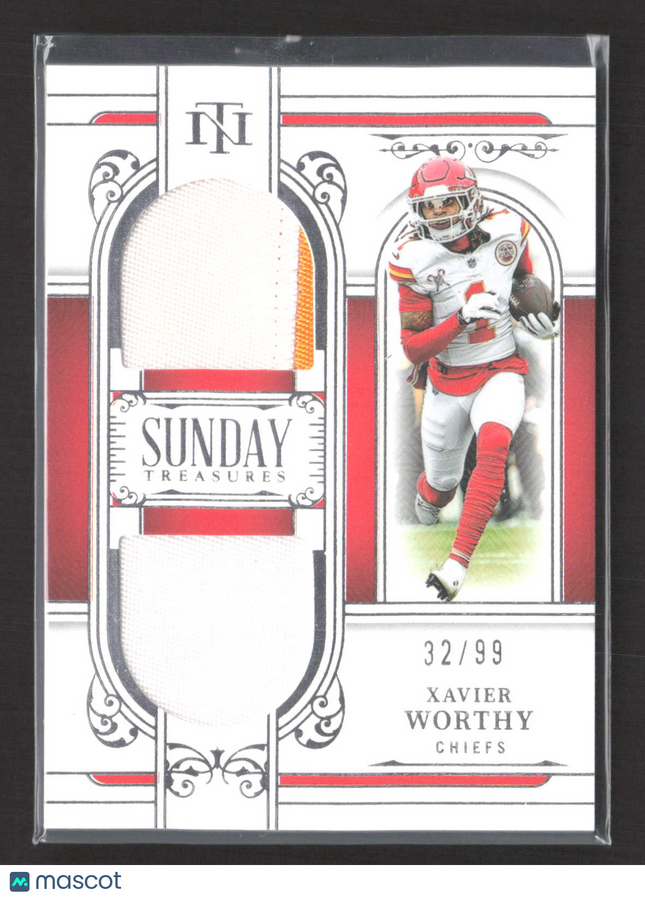2026 Panini National Treasures Sunday Treasures Xavier Worthy #ST-XWY /99 Patch