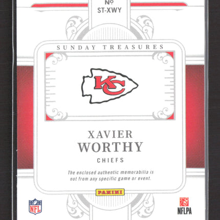 2026 Panini National Treasures Sunday Treasures Xavier Worthy #ST-XWY /99 Patch