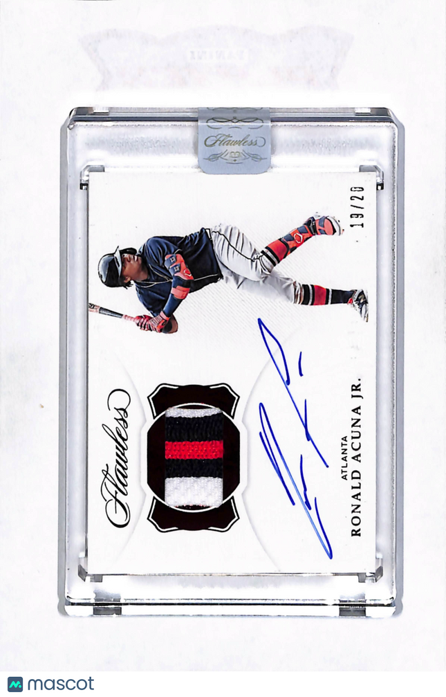 2019 Panini Flawless Ronald Acuna Jr. #PA-RA 19/20 Patch Auto