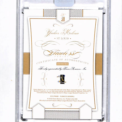 2016 Panini Flawless Gems Yadier Molina #50 09/15 Ruby
