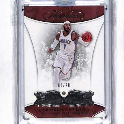 2017 Panini Flawless Carmelo Anthony #13 08/20 Diamond
