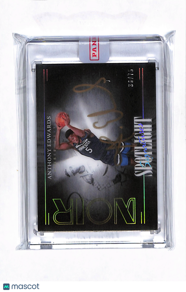 2023 Panini Noir Spotlight Signatures Anthony Edwards #SSH-ANT /75 Auto