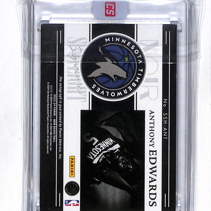 2023 Panini Noir Spotlight Signatures Anthony Edwards #SSH-ANT /75 Auto