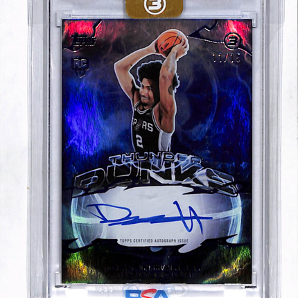2025 Topps 3 Thunder Dunks Dylan Harper #TD-DHK 11/15 Auto
