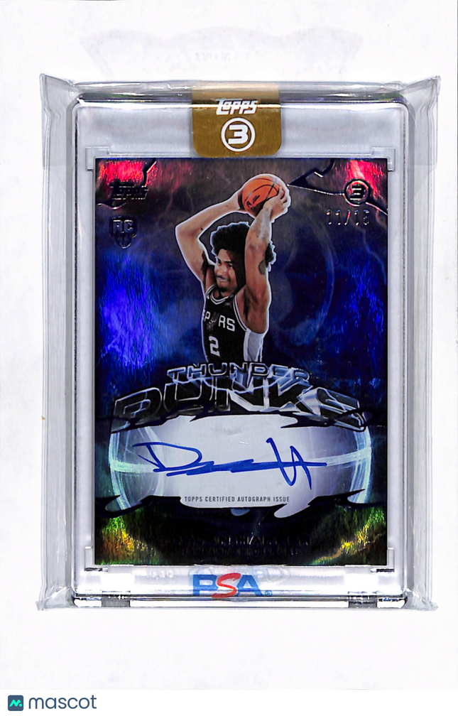 2025 Topps 3 Thunder Dunks Dylan Harper #TD-DHK 11/15 Auto