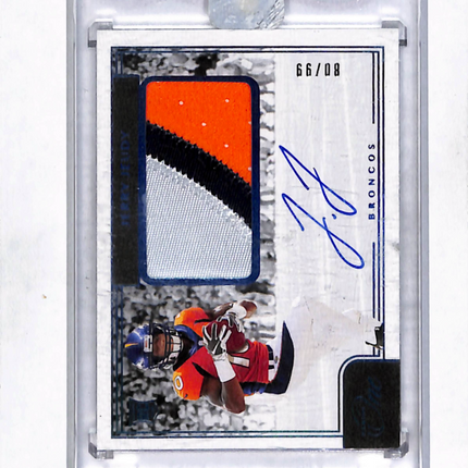 2020 Panini One Football Jerry Jeudy #8 Patch Memorabilia Auto