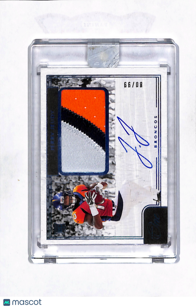 2020 Panini One Football Jerry Jeudy #8 Patch Memorabilia Auto