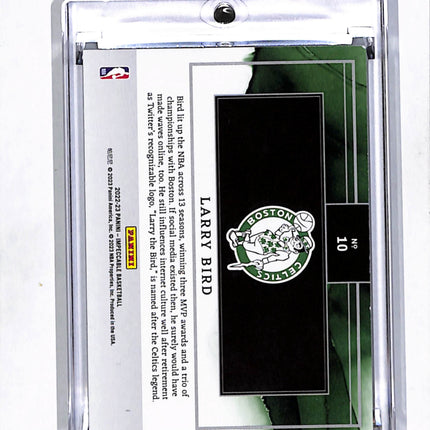 2023 Panini Impeccable Larry Bird #10 Silver Bar 07/20 1 Troy Ounce .999