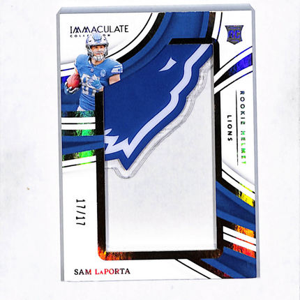 2023 Panini Immaculate Collection Sam LaPorta #HTL-SLA RC Rookie Helmet /17