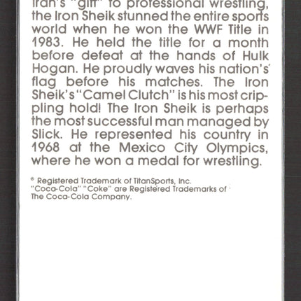 1987 Circle K WWF Supermatch Cards The Iron Sheik #20