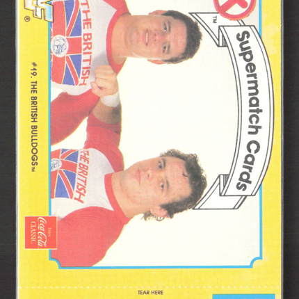 1987 Circle K WWF Supermatch Cards The British Bulldogs #19