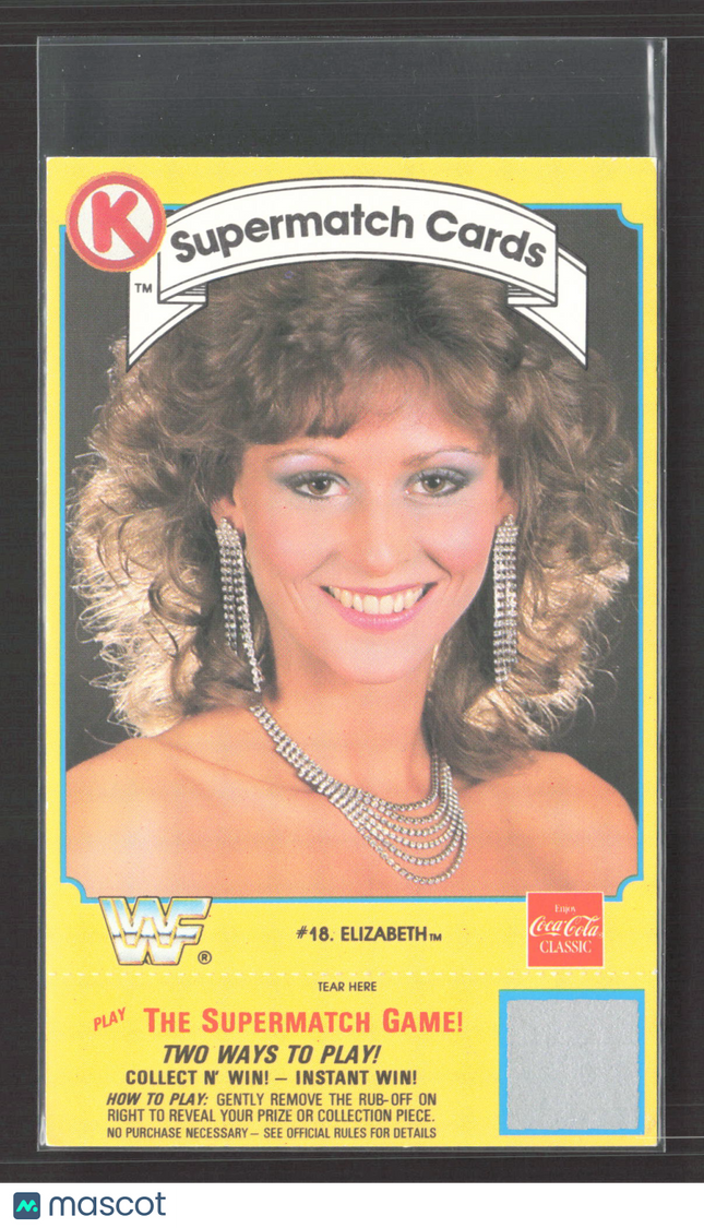 1987 Circle K WWF Supermatch Cards Miss Elizabeth #18 Circle K