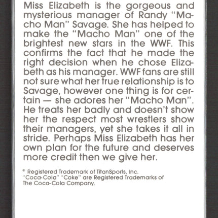 1987 Circle K WWF Supermatch Cards Miss Elizabeth #18 Circle K