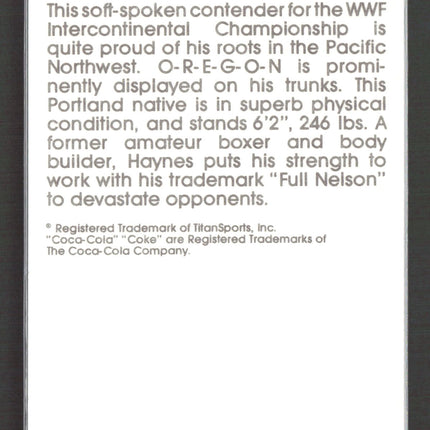 1987 Circle K WWF Supermatch Cards Billy Jack Haynes #11