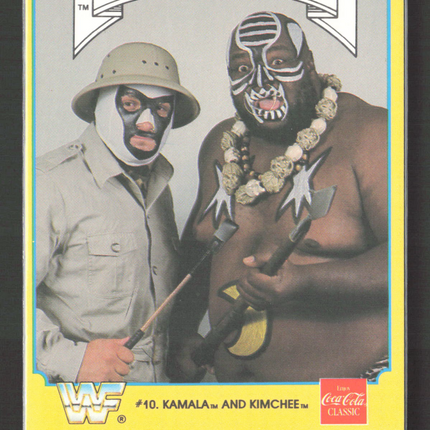1987 Circle K WWF Supermatch Cards Kimchee Kamala #10