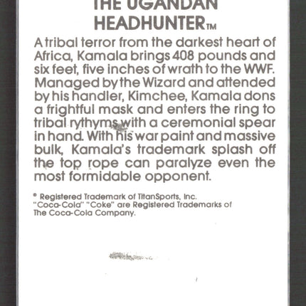 1987 Circle K WWF Supermatch Cards Kimchee Kamala #10